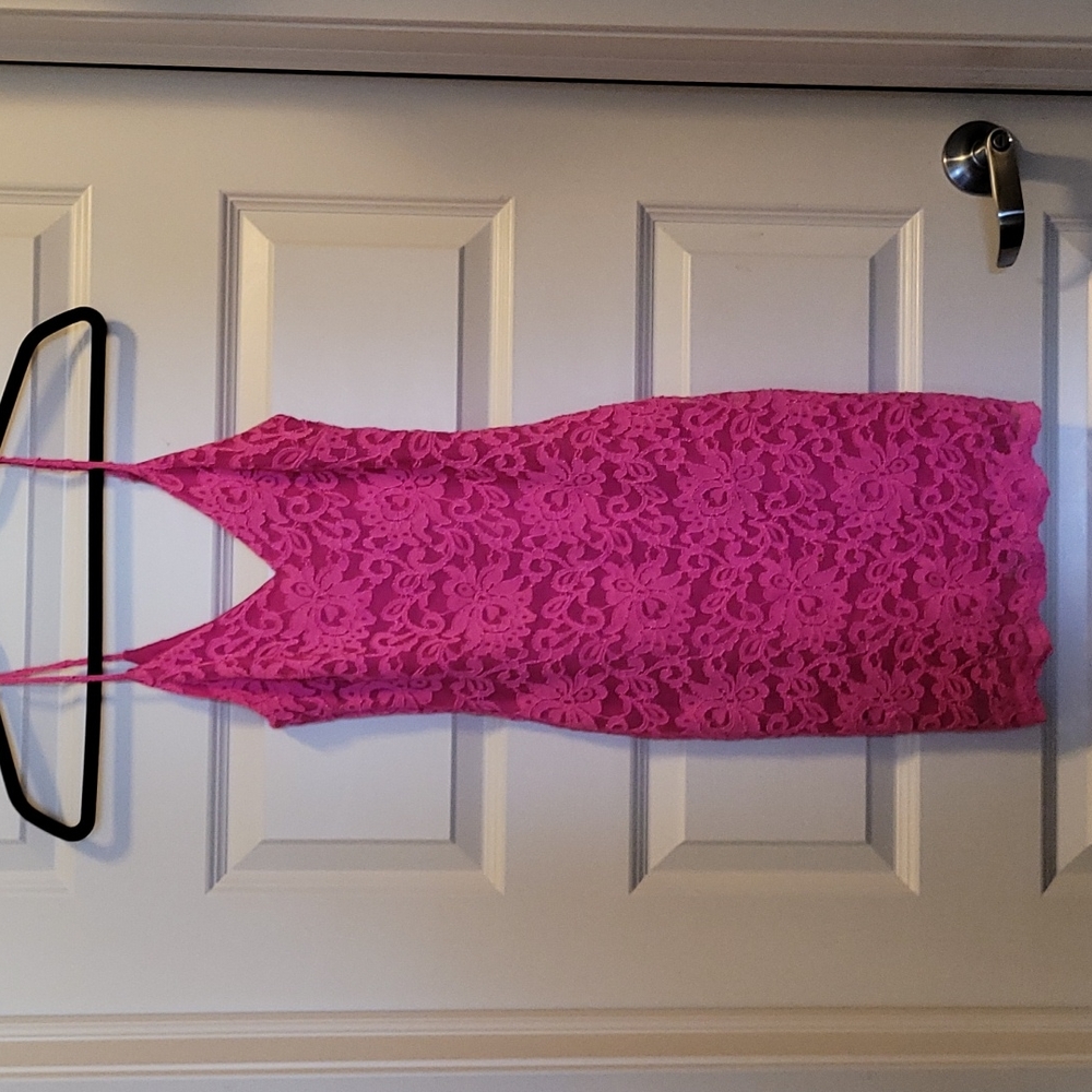 Hot pink dress